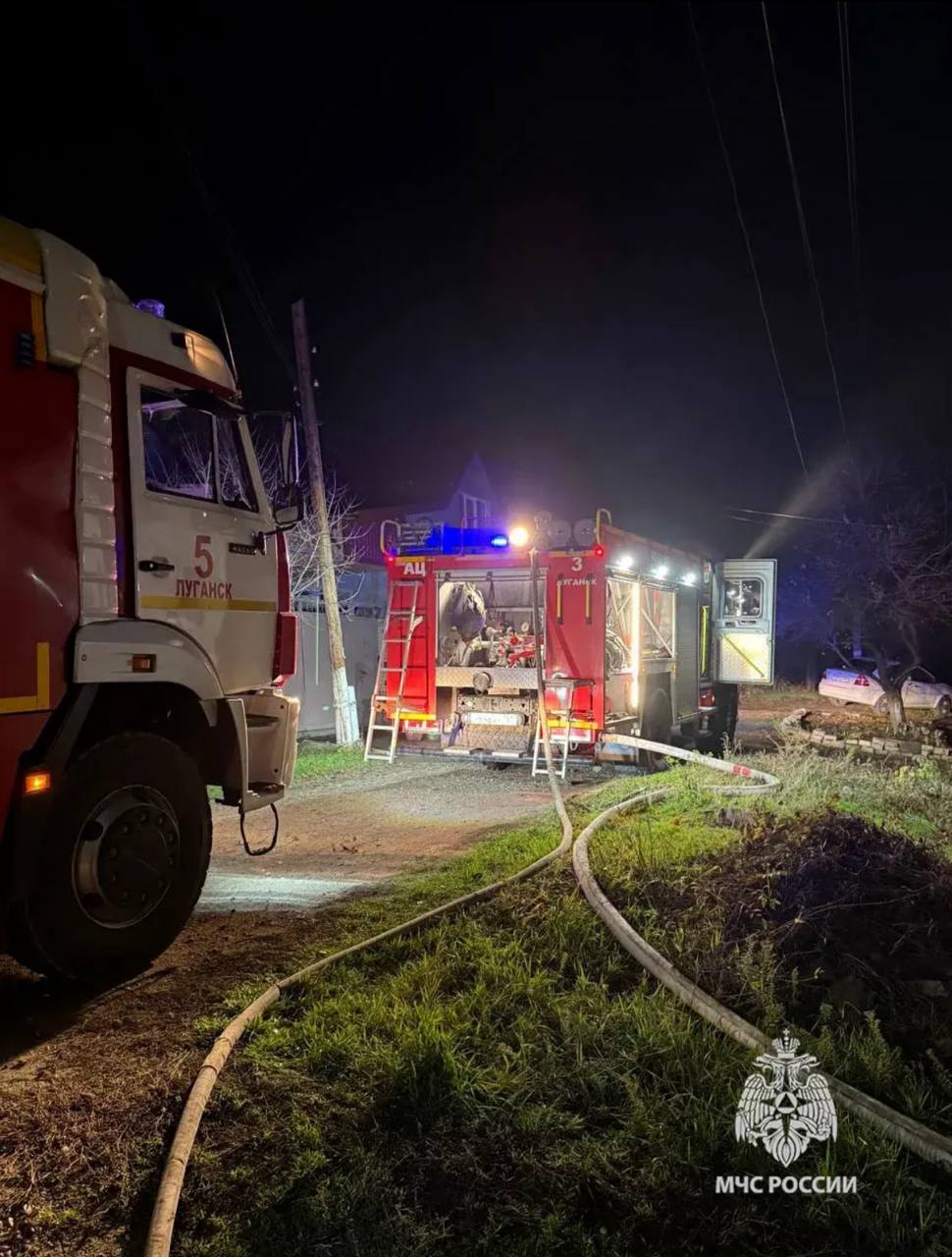 На пожаре в Луганске спасли женщину