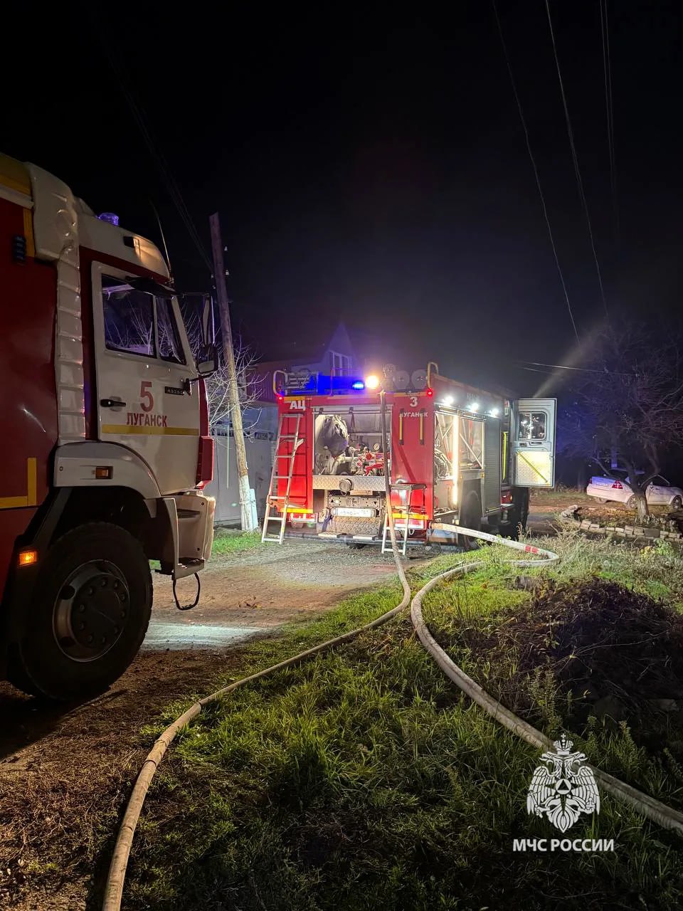 На пожаре в Луганске спасена пенсионерка