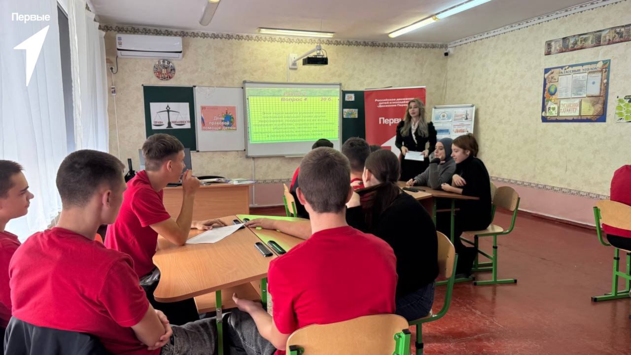 Первые в праве. В преддверии Всемирного дня ребёнка активисты Движения Первых Меловской средней школы приняли участие в интеллектуальной викторине «Мои права и обязанности» Первые в праве. В преддверии Всемирного дня ребёнка активисты Движения Первых Меловской средней школы приняли участие в интеллектуальной викторине «Мои права и обязанности»