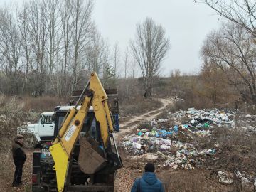 Владимир Чернев: В селе Шульгинка продолжается ликвидация несанкционированной свалки