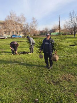 Вячеслав Третьяков: В Новой Астрахани развернулась экологическая акция «Посади дерево!», объединившая неравнодушных под девизом: «Только вместе, только дружно, помогать природе нужно!»