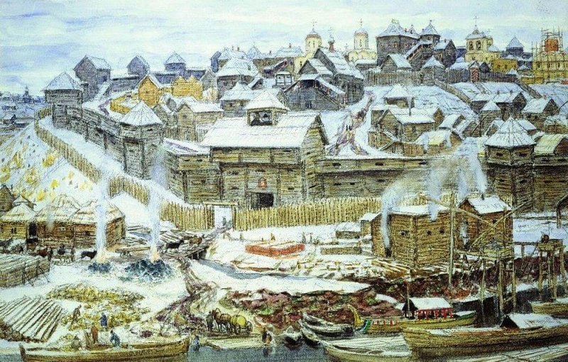 Ноябрь 1339. Начато возведение дубовых стен Кремля