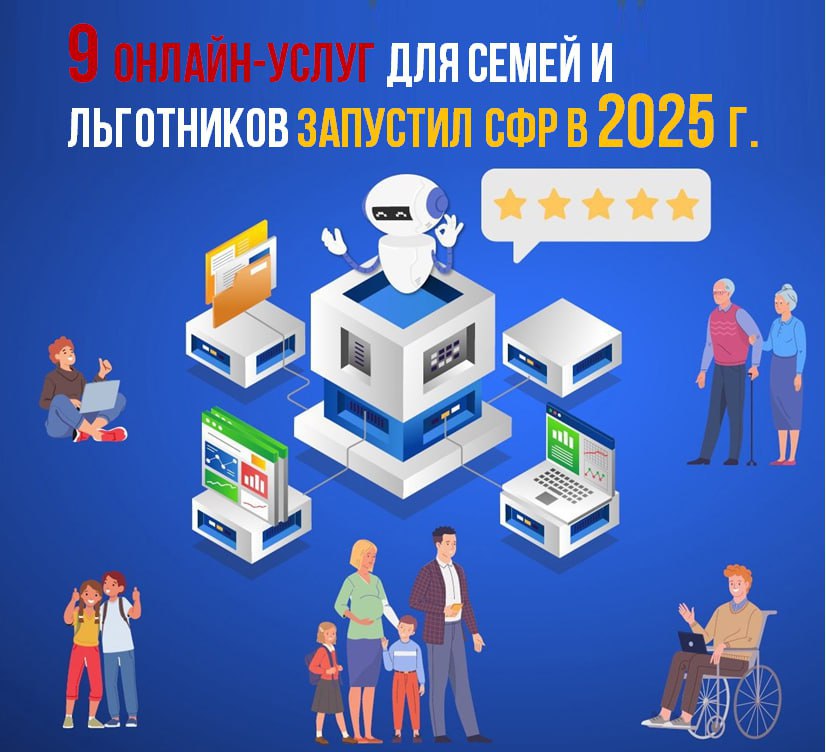 9 онлайн-услуг для семей и льготников запустил Соцфонд в 2025 г