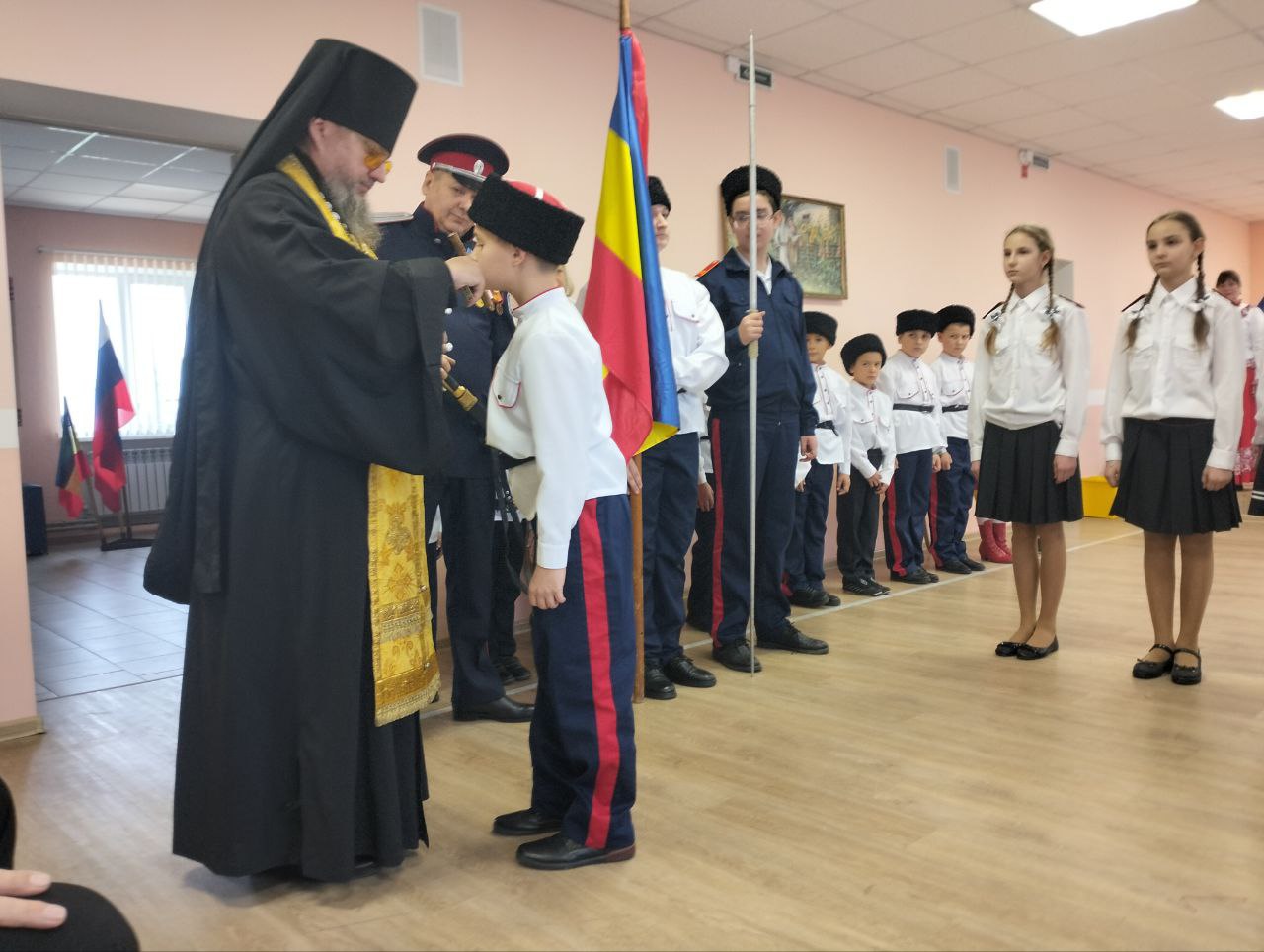 Вячеслав Третьяков: В с. Кудряшовка Кременского МО в школе прошло мероприятие посвящение в казачата Вячеслав Третьяков: В с. Кудряшовка Кременского МО в школе прошло мероприятие посвящение в казачата