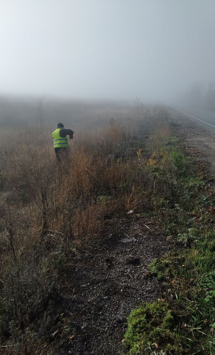 На автодороге Луганск – Георгиевка с подъездом к аэропорту выполнены работы по уборке мусора вдоль обочин На автодороге Луганск – Георгиевка с подъездом к аэропорту выполнены работы по уборке мусора вдоль обочин