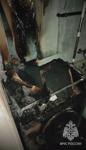 Спасатели оперативно ликвидировали пожар в девятиэтажном доме в Рубежном