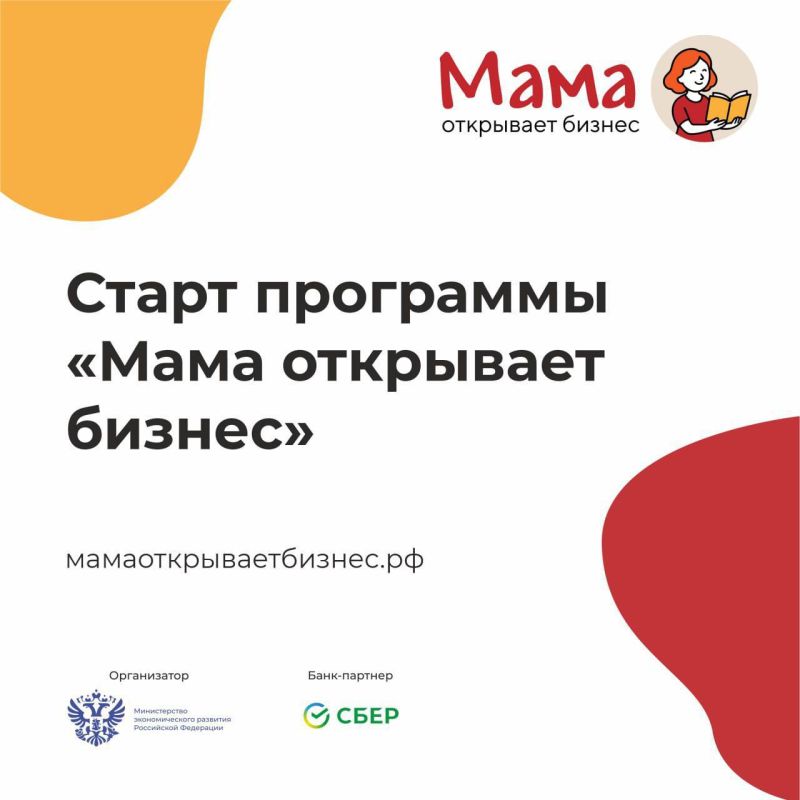 Дорогие мамы ЛНР. Мы запускаем для вас специальную программу от Минэкономразвития России – «Мама открывает бизнес»