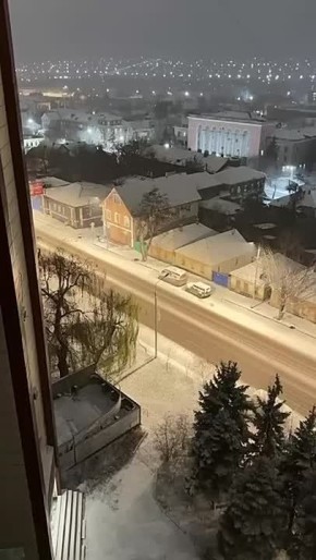 В Луганске выпал первый снег