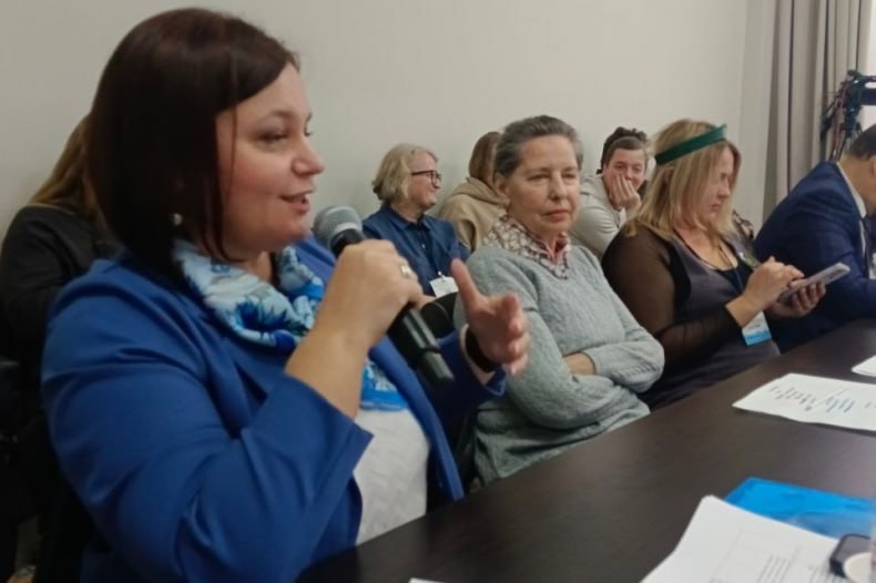 Представители Совета женщин при Администрации Свердловского округа приняли участие в телемосте с коллегами из Красноярского края Представители Совета женщин при Администрации Свердловского округа приняли участие в телемосте с коллегами из Красноярского края