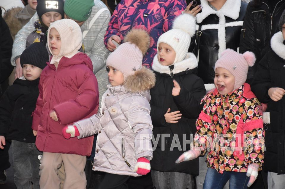 Главная елка Стаханова зажгла свои огни Главная елка Стаханова зажгла свои огни