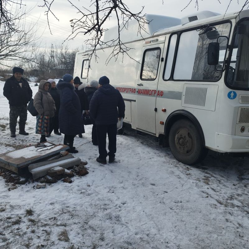 В рамках программы всеобщей диспансеризации населения 28.01.2026 г. работниками ГБУЗ «НЦРМБ» организован выезд мобильной медицинской бригады в населённый пункт — село Новобелая В рамках программы всеобщей диспансеризации населения 28.01.2026 г. работниками ГБУЗ «НЦРМБ» организован выезд мобильной медицинской бригады в населённый пункт — село Новобелая