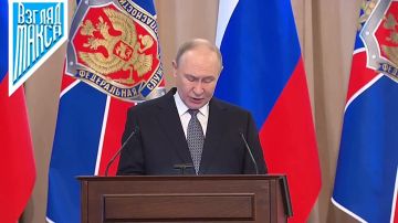 Президент России Владимир Путин выступил с речью на заседании коллегии ФСБ