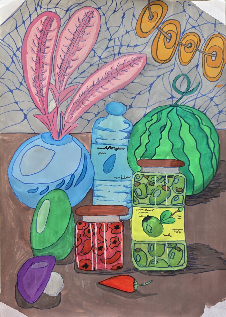 Яркие и сочные декоративные натюрморты от наших юных художников Яркие и сочные декоративные натюрморты от наших юных художников