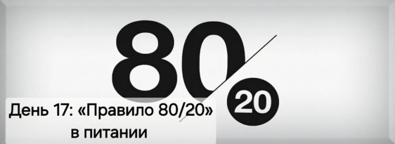 Наталия Пащенко: День 17: «Правило 80/20» в питании