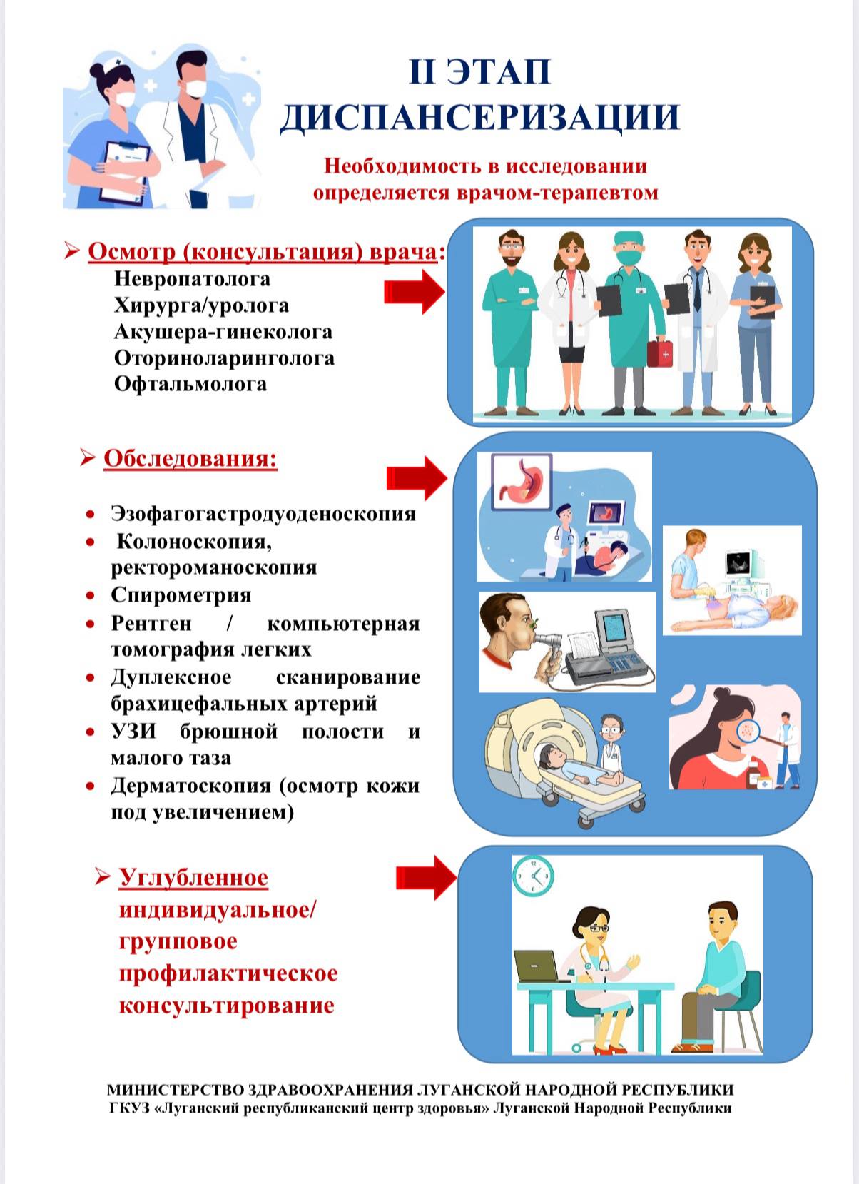Министерство здравоохранения ЛНР напоминает о важности прохождения диспансеризации Министерство здравоохранения ЛНР напоминает о важности прохождения диспансеризации