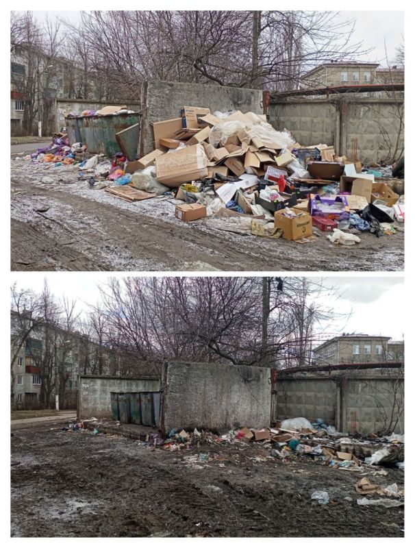 Работы по вывозу мусора с городских территорий продолжаются Работы по вывозу мусора с городских территорий продолжаются