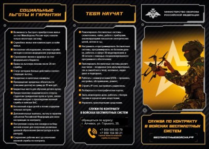 Служба по контракту в войсках беспилотных систем