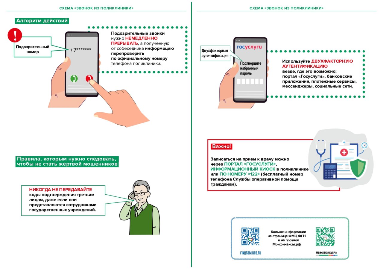 Звонят «из поликлиники» и просят продиктовать код из СМС? Кладите трубку! Звонят «из поликлиники» и просят продиктовать код из СМС? Кладите трубку!