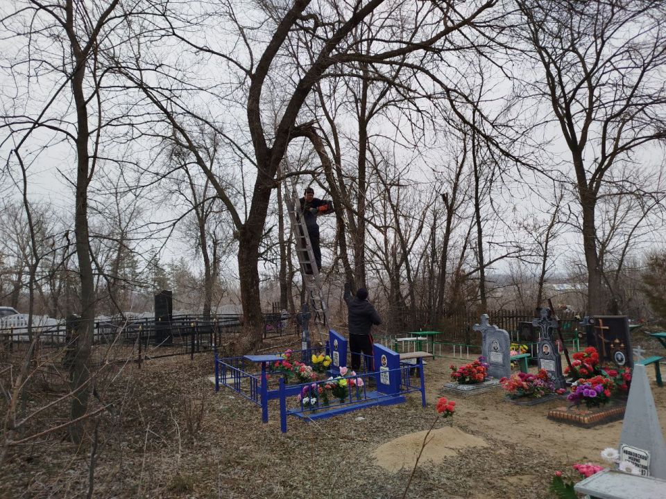 Сегодня в Нижнеольховском ОЖО местные жители провели обрезку сухих деревьев на кладбище села Нижняя Ольховая Сегодня в Нижнеольховском ОЖО местные жители провели обрезку сухих деревьев на кладбище села Нижняя Ольховая