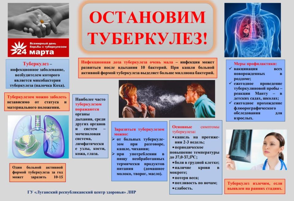 Брянковская центральная городская многопрофильная больница ЛНР информирует жителей г. Брянка о проведении Недели профилактики инфекционных заболеваний (в честь Всемирного Дня борьбы против туберкулеза (ООН, ВОЗ), которая... Брянковская центральная городская многопрофильная больница ЛНР информирует жителей г. Брянка о проведении Недели профилактики инфекционных заболеваний (в честь Всемирного Дня борьбы против туберкулеза (ООН, ВОЗ), которая...
