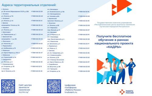О возможности участия в мероприятиях по обучению в рамках федерального проекта «Активные меры содействия занятости» национального проекта «Кадры» ветеранов боевых действий, принимавших участие (содействовавших выполнению... О возможности участия в мероприятиях по обучению в рамках федерального проекта «Активные меры содействия занятости» национального проекта «Кадры» ветеранов боевых действий, принимавших участие (содействовавших выполнению...