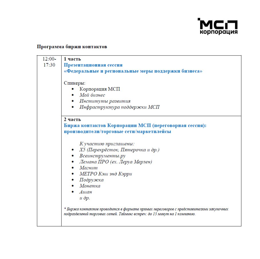 Субъектам малого и среднего предпринимательства Субъектам малого и среднего предпринимательства