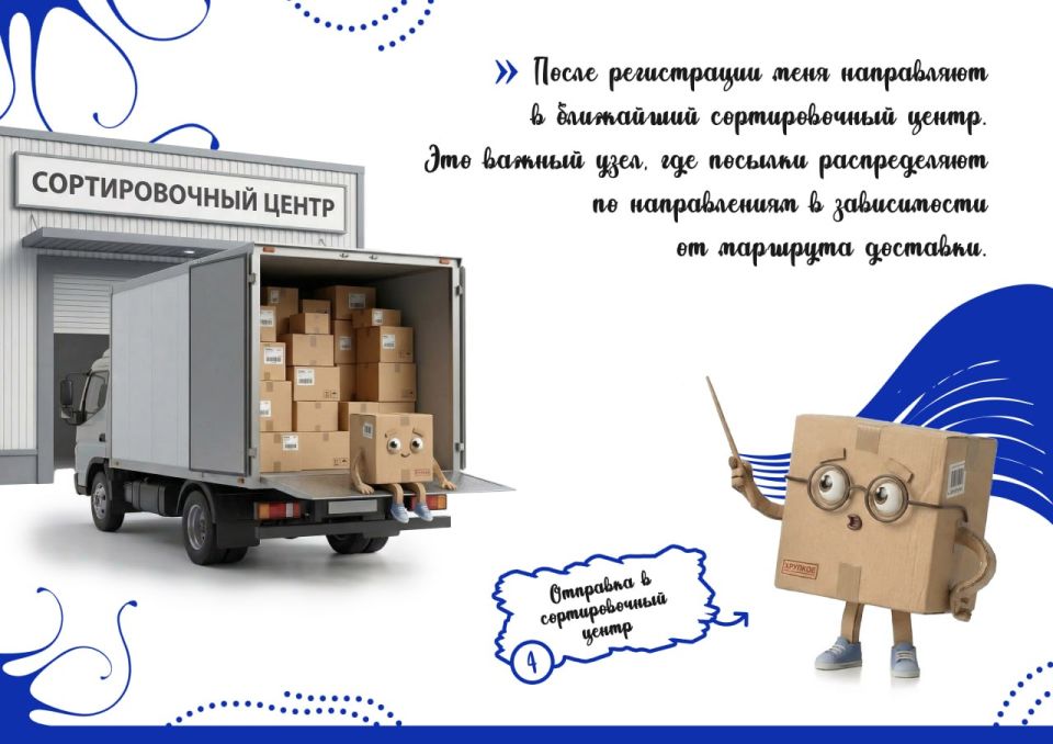 Приключение одной посылки. Сегодня мы расскажем вам удивительную историю — о приключениях обычной посылки! Каждое отправление — это не просто коробка, а маленькое путешествие: от момента, когда её бережно упаковывают, до... Приключение одной посылки. Сегодня мы расскажем вам удивительную историю — о приключениях обычной посылки! Каждое отправление — это не просто коробка, а маленькое путешествие: от момента, когда её бережно упаковывают, до...
