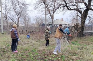 На территории Шахтерской амбулатории провели субботник