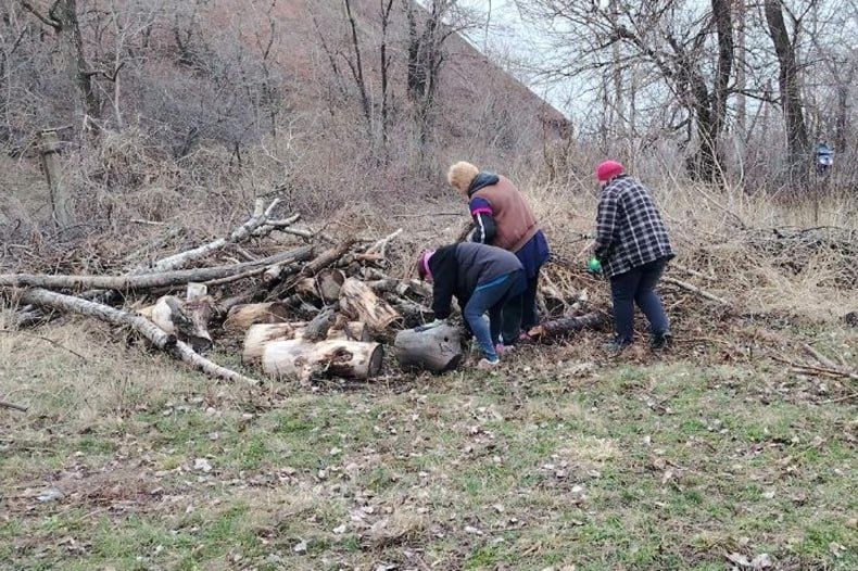 На территории Шахтерской амбулатории провели субботник На территории Шахтерской амбулатории провели субботник