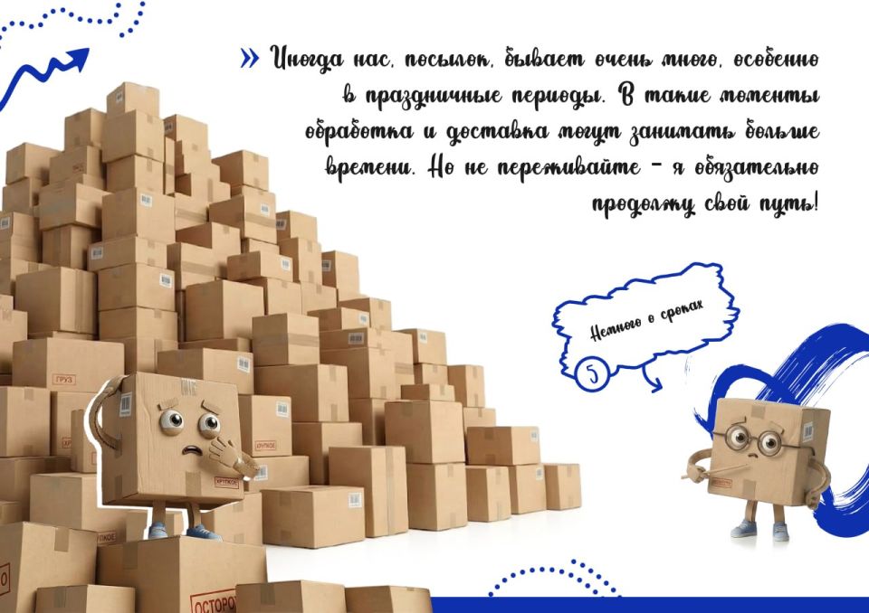 Приключение одной посылки. Сегодня мы расскажем вам удивительную историю — о приключениях обычной посылки! Каждое отправление — это не просто коробка, а маленькое путешествие: от момента, когда её бережно упаковывают, до... Приключение одной посылки. Сегодня мы расскажем вам удивительную историю — о приключениях обычной посылки! Каждое отправление — это не просто коробка, а маленькое путешествие: от момента, когда её бережно упаковывают, до...