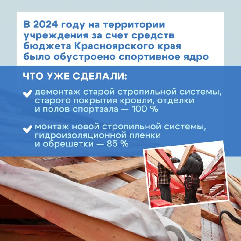 Красноярский край продолжает восстанавливать спортивный зал в Свердловской школе №3 ЛНР Красноярский край продолжает восстанавливать спортивный зал в Свердловской школе №3 ЛНР
