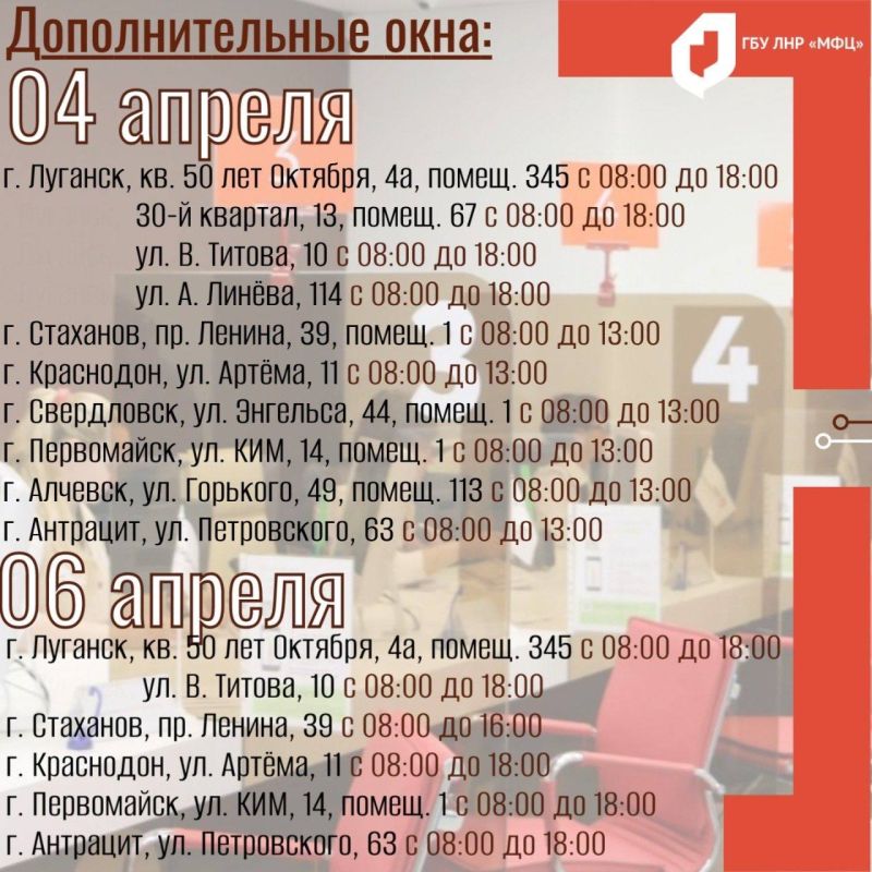 МФЦ ЛНР увеличивает пропускную способность заявителей МФЦ ЛНР увеличивает пропускную способность заявителей