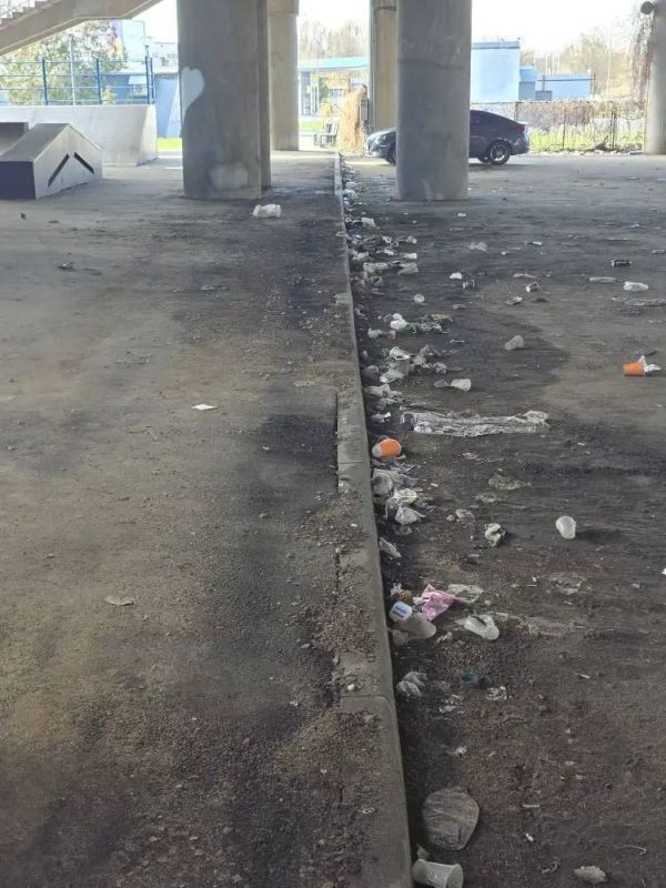 Под эстакадой в Луганске — горы мусора! Под эстакадой в Луганске — горы мусора!
