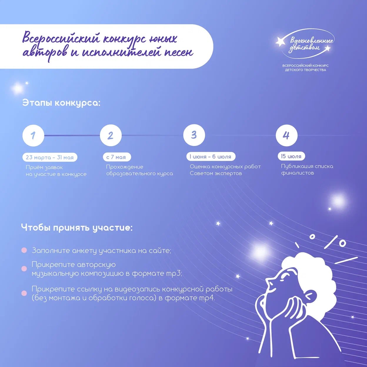 Для творческих и амбициозных: идет прием заявок на конкурс «Вдохновленные детством» Для творческих и амбициозных: идет прием заявок на конкурс «Вдохновленные детством»