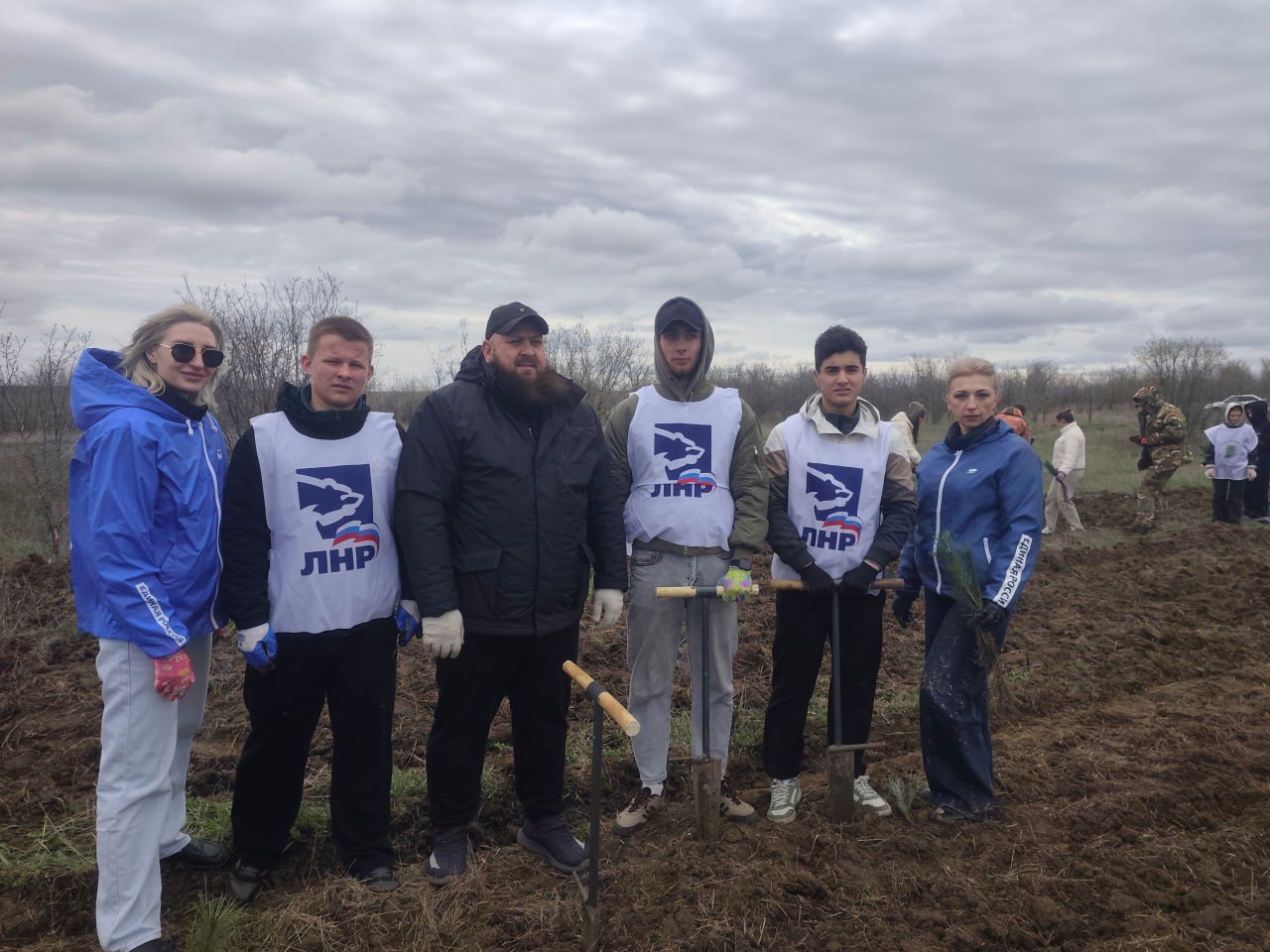 В рамках всероссийской акции «Сад Памяти» в Краснодоне высадили 7 тысяч саженцев сосны