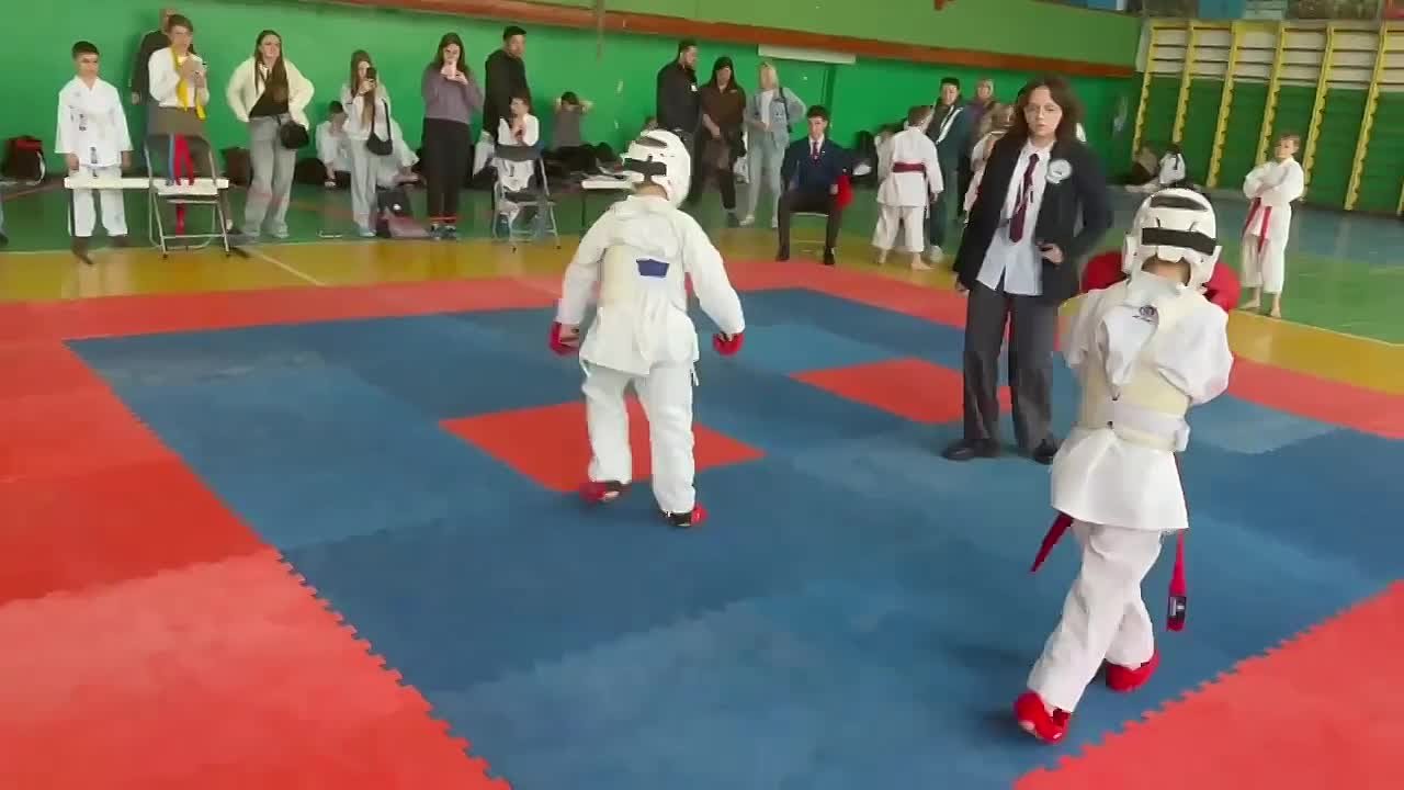 В Краснодоне юные каратисты сошлись на татами