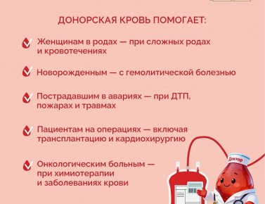С 13 по 19 апреля 2026 года в России проходит Неделя популяризации донорства крови и костного мозга