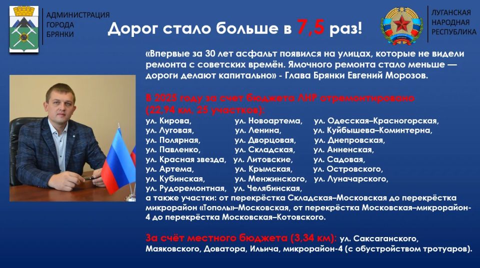 16 апреля 2026 года Глава города Брянки Евгений Морозов представил Совету городского округа ежегодный отчёт о результатах деятельности Администрации за 2025 год 16 апреля 2026 года Глава города Брянки Евгений Морозов представил Совету городского округа ежегодный отчёт о результатах деятельности Администрации за 2025 год