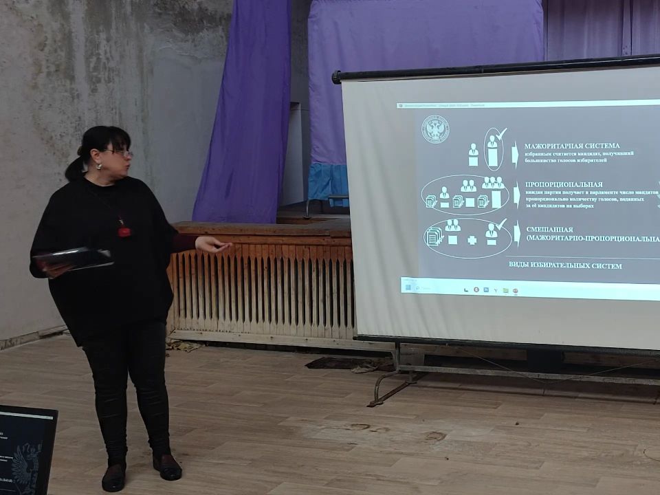 Член УИК Антрацитовского округа провела лекцию «Выборы – это просто» ко Дню молодого избирателя Член УИК Антрацитовского округа провела лекцию «Выборы – это просто» ко Дню молодого избирателя