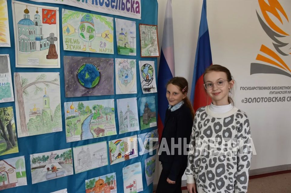 Рисунки детей из региона-шефа переданы в Золотовскую среднюю школу № 16 Первомайского городского округа Рисунки детей из региона-шефа переданы в Золотовскую среднюю школу № 16 Первомайского городского округа