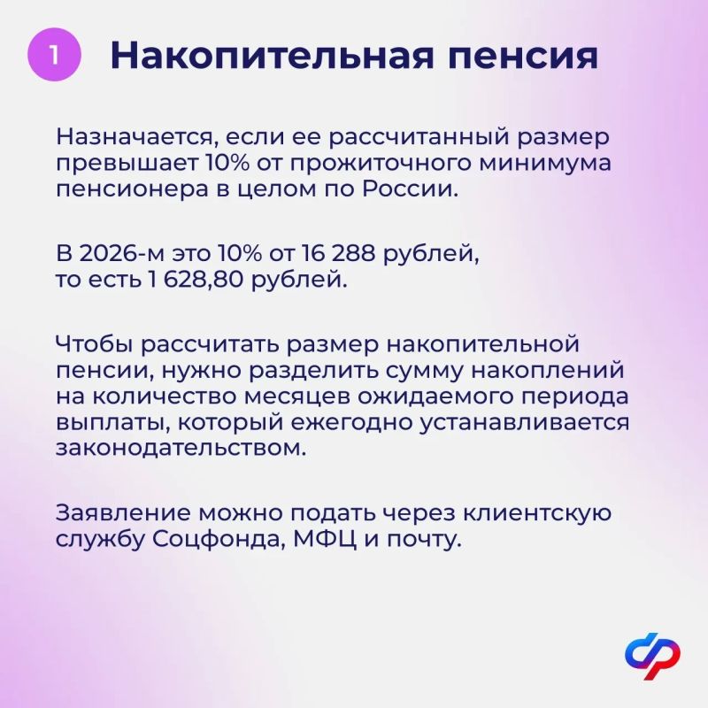 Варианты получения средств пенсионных накоплений Варианты получения средств пенсионных накоплений