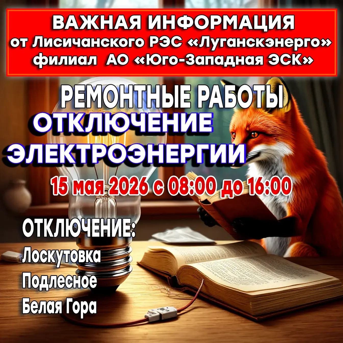 Уважаемые жители городского округа город Лисичанск