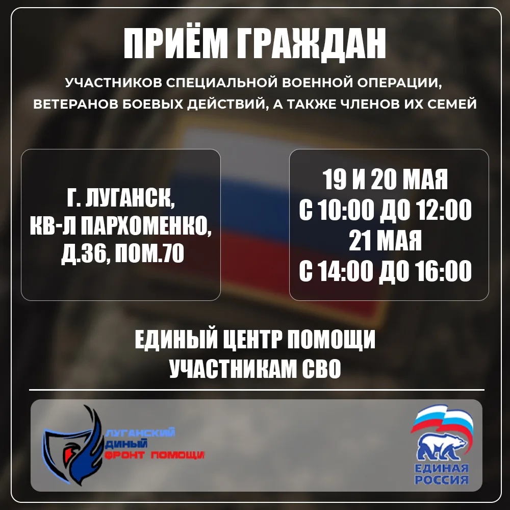 Уважаемые участники СВО, ветераны боевых действий, а также члены ваших семей!