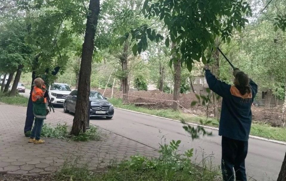 Коммунальными службами проведены работы на территории города Коммунальными службами проведены работы на территории города