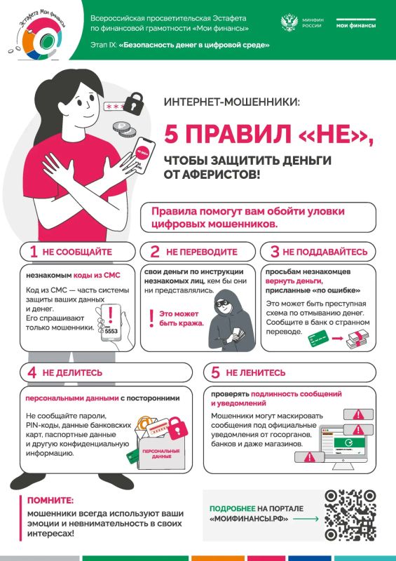 Защита персональных данных – ключевой аспект финансовой безопасности: продолжается IX этап Всероссийской просветительской эстафеты «Мои финансы»