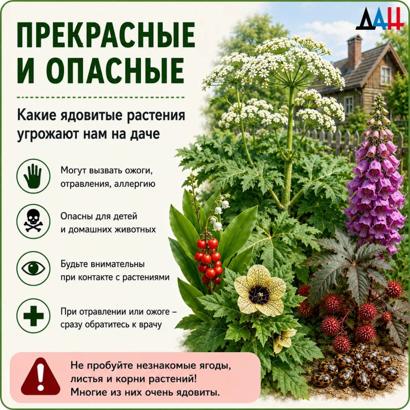 Опасность на приусадебном участке могут представлять не только животные, но и вполне обычные на вид растения