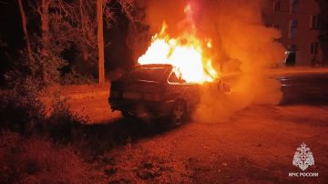 В Северодонецке загорелся легковой автомобиль