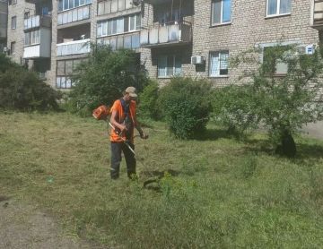 Службы ЖКХ продолжают работы по покосу травы на территории города