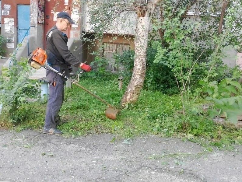 Службы ЖКХ продолжают работы по покосу травы на территории города Службы ЖКХ продолжают работы по покосу травы на территории города
