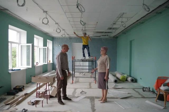 Внутрение работы библиотеки Славяносербского муниципального округа подходят к концу Внутрение работы библиотеки Славяносербского муниципального округа подходят к концу